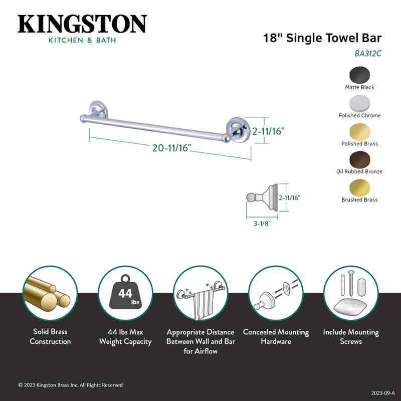 Classic 18-Inch Towel Bar