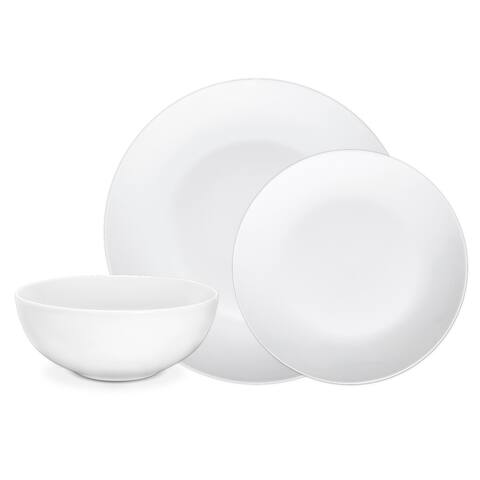 Dinnerset 12PC White Coupe - 12" x 15"