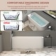 preview thumbnail 2 of 22, CB 59''/67'' Freestanding Glossy White Stand Alone Soaking Acrylic Tubs, Corner with Overflow & Pop-up Right/Left Drain