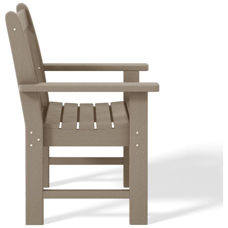 Polytrends Laguna Outdoor Patio 3-Piece Garden Arm Chair Conversation Set With Side Table
