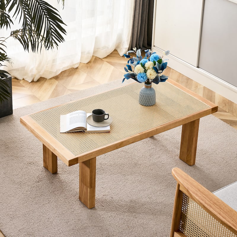 Rattan Tabletop Coffee Table Bed Bath & Beyond 39087192