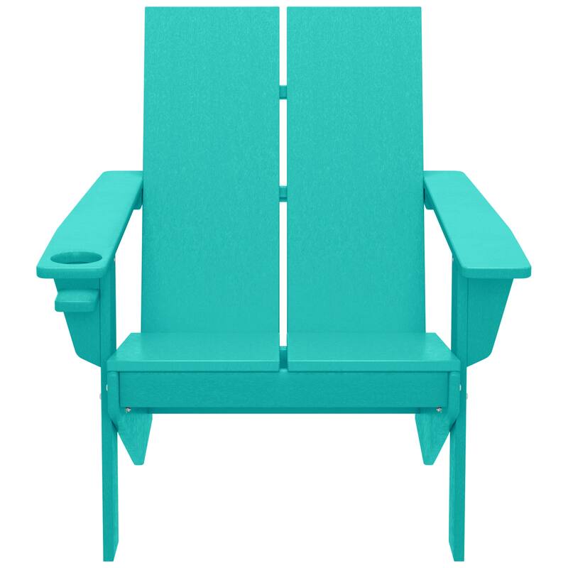 Coastin Modern Poly Adirondack Chair (Set of 2), Black