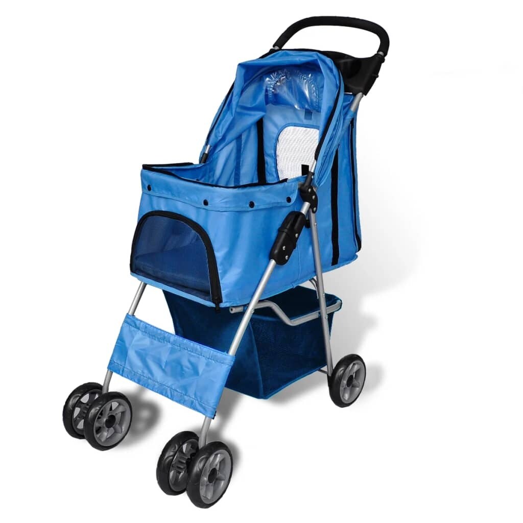 blue dog stroller
