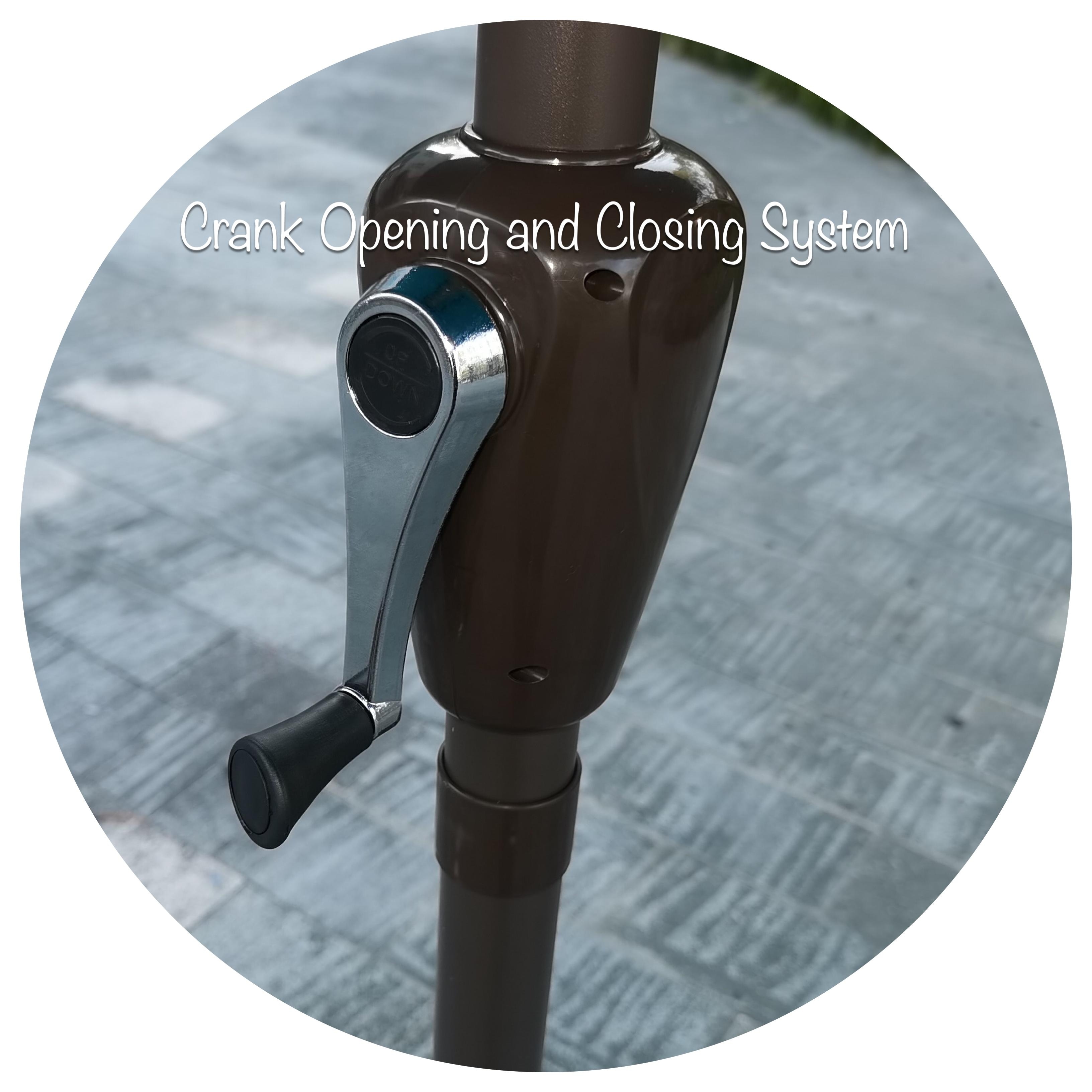 9ft Windvent Market Umbrella with Auto Tilt and No Base Included-image