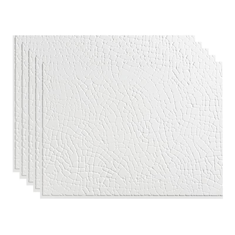 FASÄDE Safari Decorative Vinyl Backsplash Panel - 5 Pack - Matte White