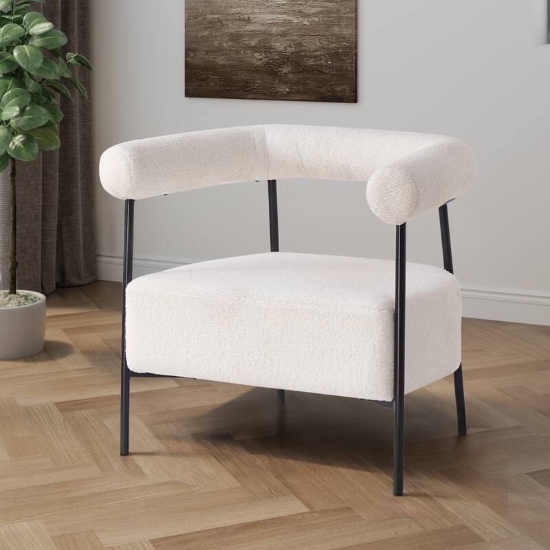 Modern Velvet Upholstered Dining Chair with Armrests, Cushions, Metal Legs for Dining Room Kitchen Bedroom Living Room