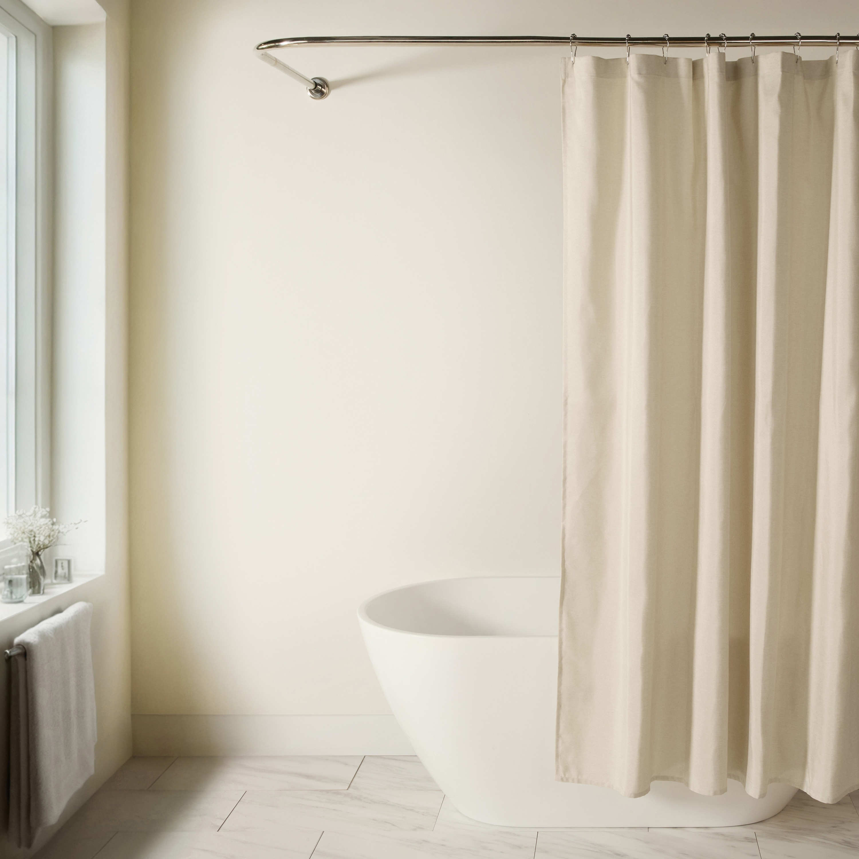 Becky Cameron Linen-Look Shower Curtain