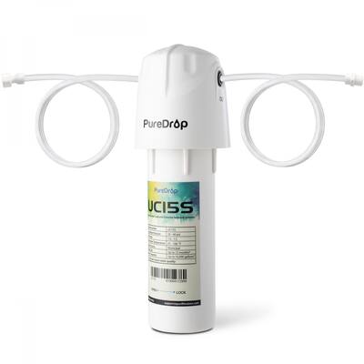 Puredrop UC15S Under Sink Water Filtration System, 10K Gallons Capacity, Chlorine, Odor, Bad Taste, Heavy Metals, and Sediment