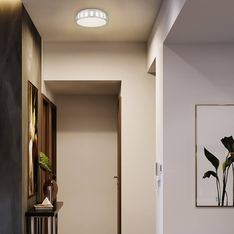 Bantom 15" Brushed Nickel LED Flush Mount Ceiling Light