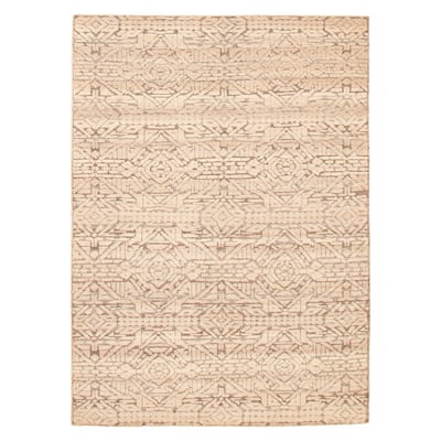ECARPETGALLERY Hand-knotted Tangier Beige Wool Rug - 5'3 x 7'10