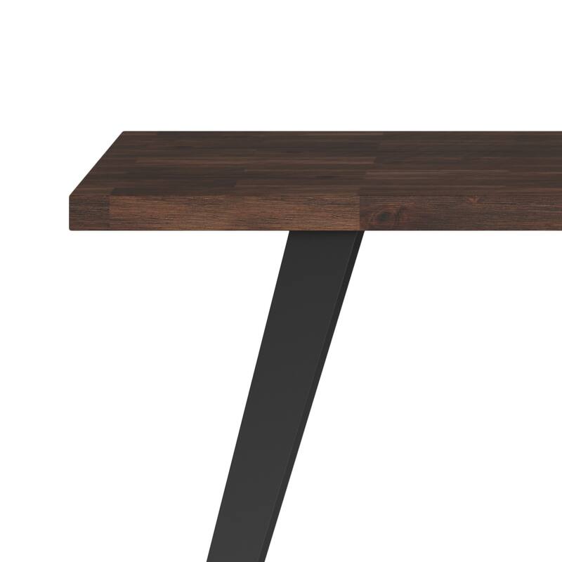 WYNDENHALL Mitchell SOLID ACACIA WOOD Modern Industrial 54 inch Wide Flat Top Desk
