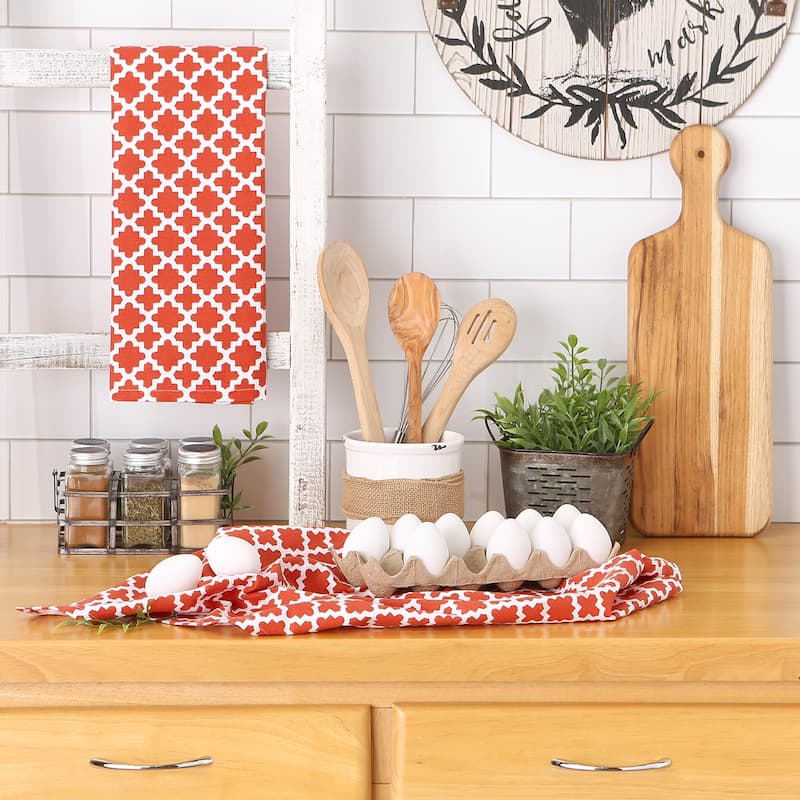 Design Imports Lattice Dishtowel Set of 2 (28 inches long x 18 inches wide)