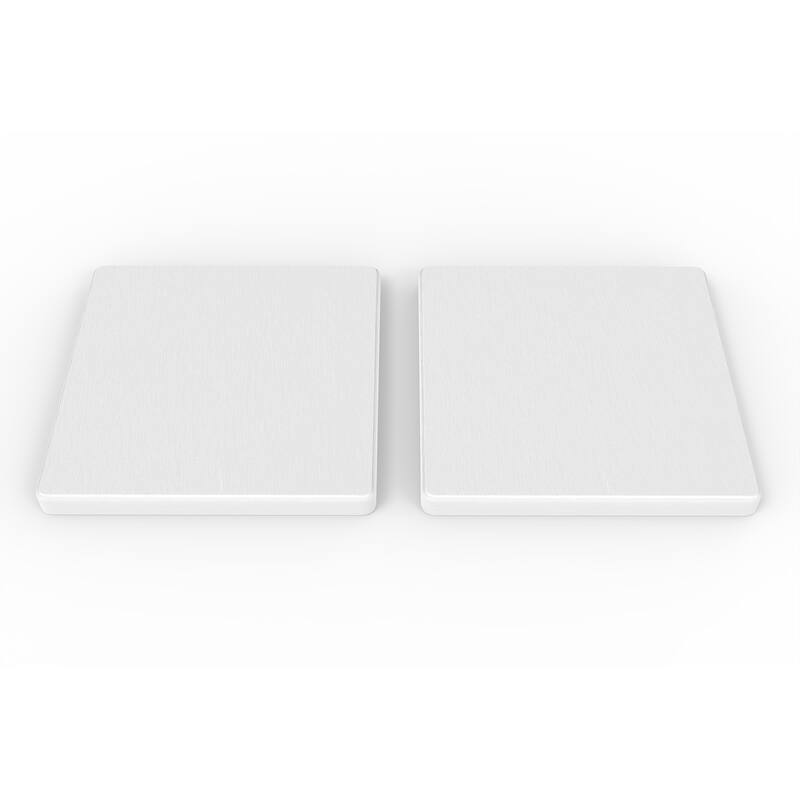 Quick Dry-Diatomite Stone Square Coaster 4 Piece Set - N/A - White