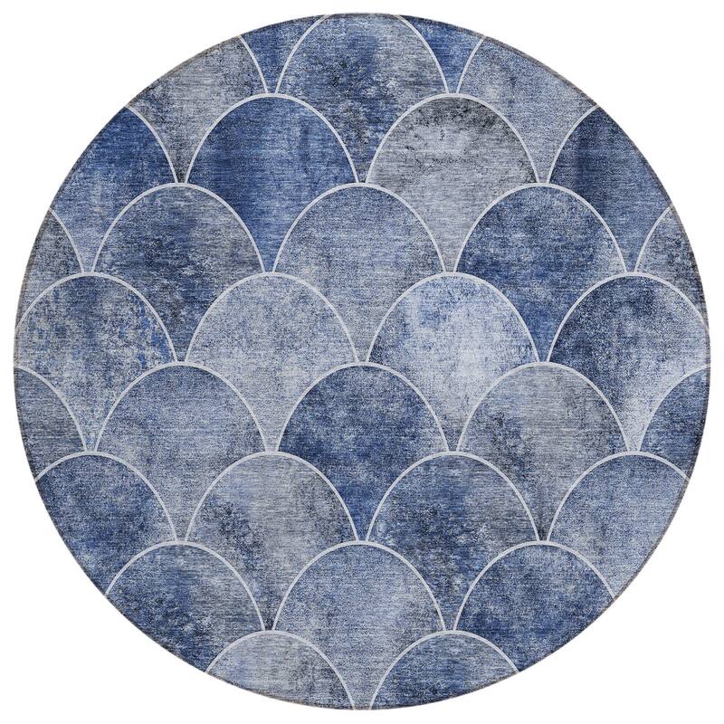 HomeRoots Abstract Transitional Rectangle Outdoor Rug