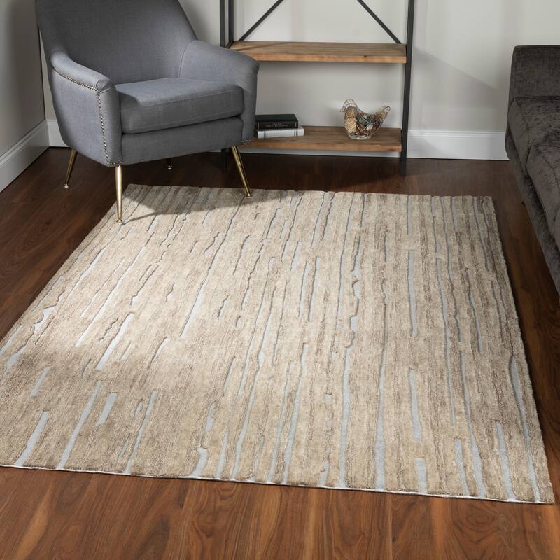 Addison Dazzle Modern Hand Spun Wool and Metallic Area Rug
