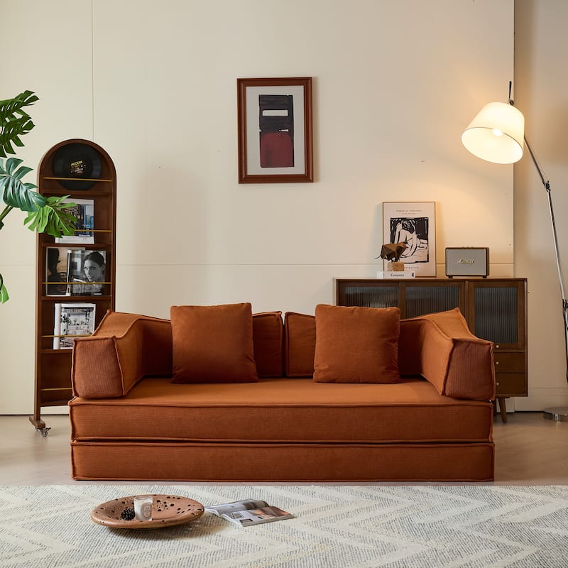 JASIWAY Modern Vintage Convertible Sleeper Sofa Bed