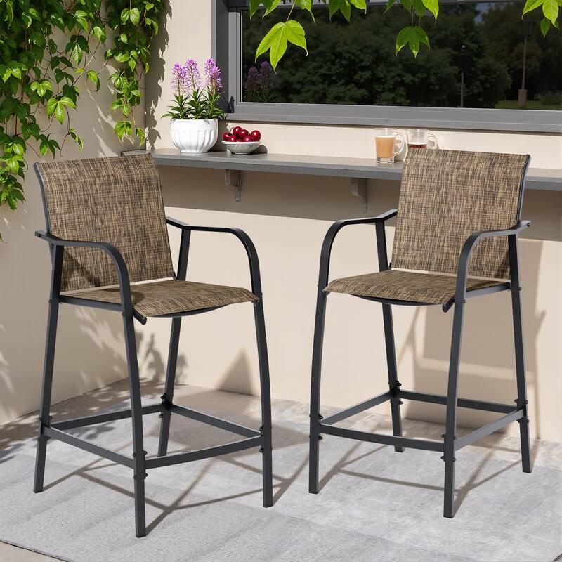VredHom Outdoor Patio Bar Stools Lightweight Bar Chairs - 21.3" W x 22.5" D x 44" H
