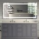 LED Lighted Bathroom Mirror with 3 Colors Light and Touch Button - Bed ...