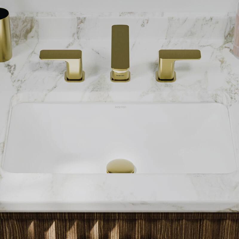 Karran 20-7/8" Undermount Vitreous China Bathroom Sink In White