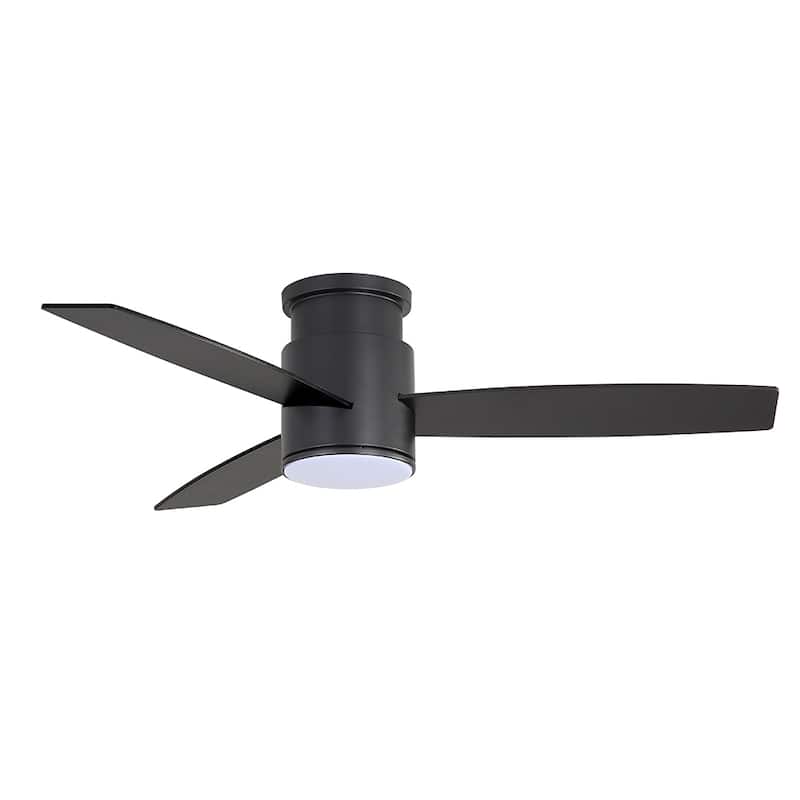 MLiAN 44" LED Flush Mounted Ceiling Fan with Remote ，3 Reversible Plywood Blades - 44