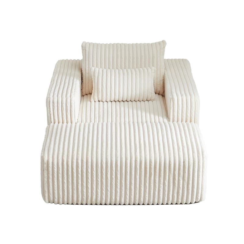 Cozy 62.5-Inch Recliner Chair with Footrest - Plush No Assembly Sofa for Indoor Relaxation