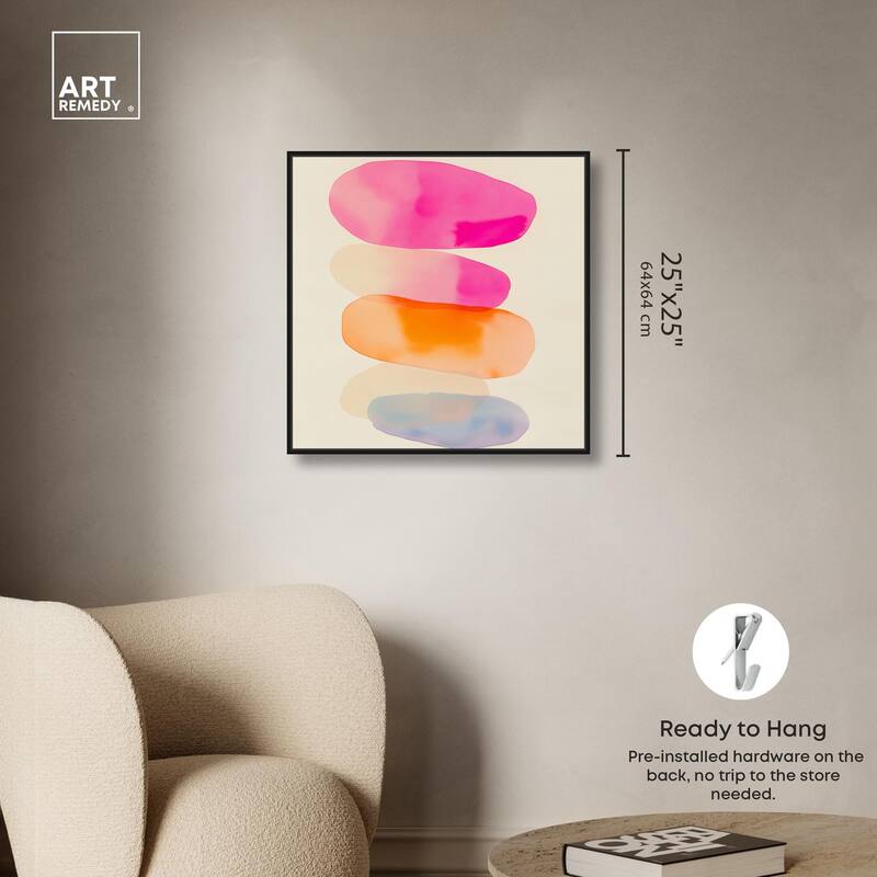Pebble Palette Canvas by Art Remedy