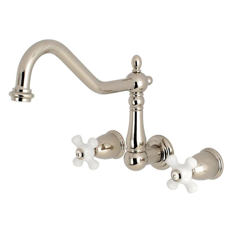 Kingston Brass Heritage 1.2 GPM Wall Mounted Bathroom Faucet with