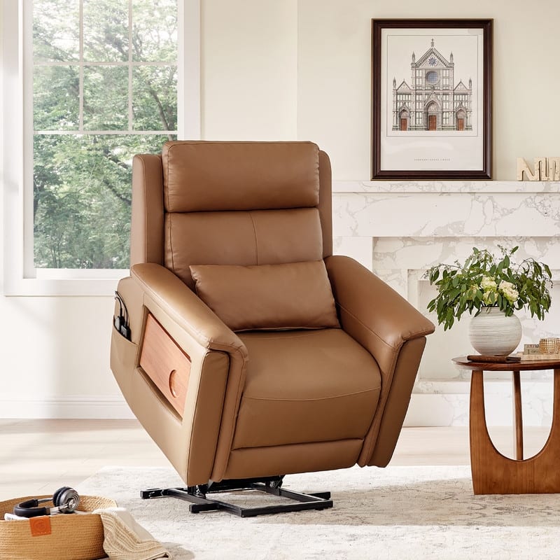Spruce & Spring Power Lift Recliner Chair for Elderly with Foldable Tray Table and Massage