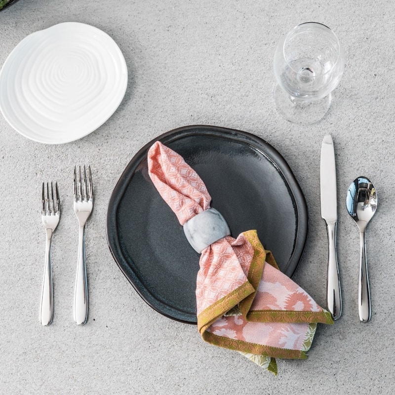 Fortessa Grand City 18/10 Stainless Steel, 5PC Flatware Set (Service for 1), Silver