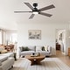 preview thumbnail 30 of 69, YUHAO Kaleido 52 in. Indoor Matte Black 3-Colors Integrated LED 6-Speeds Ceiling Fans with Dual-Finish Blades and Remote Control