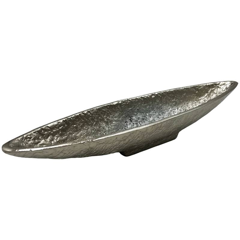 14 Inch Wide Decorative Handmade Aluminum Modern Tray - 14 x 3 x 2 in