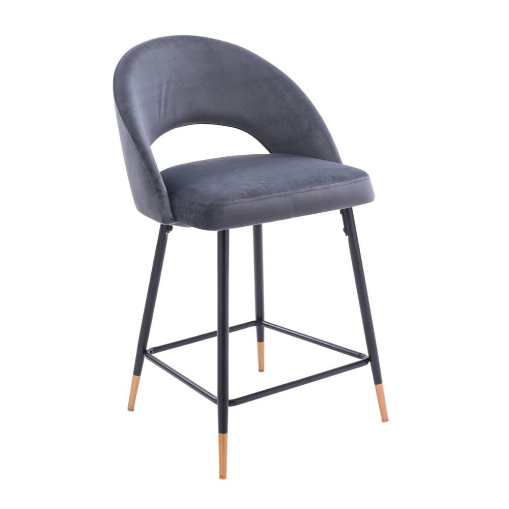 Navy velvet counter stool deals