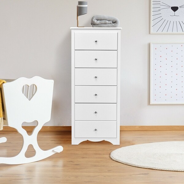 White 6 Drawer Dresser Chest Drawers Wooden Clothes Storage Bedroom Furniture Dressers Chests Of Drawers Patterer Home Garden