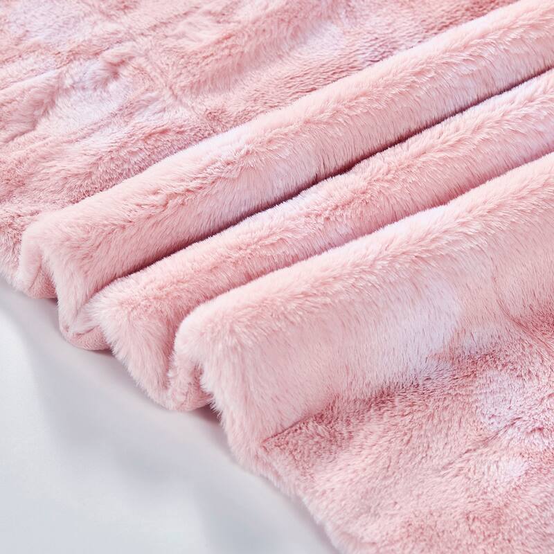 Ballys 3-piece Floral FauxFur Throw Blanket and Pillow Cover Set