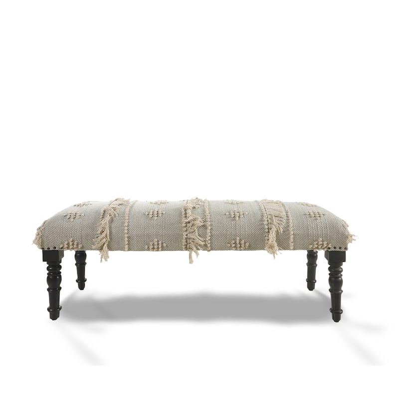 Sevita Traditional Farmhouse Over-Tufted Indoor Bench 16"W x 47"L x 18"H - 1'6" x 3'11" x 1'4"