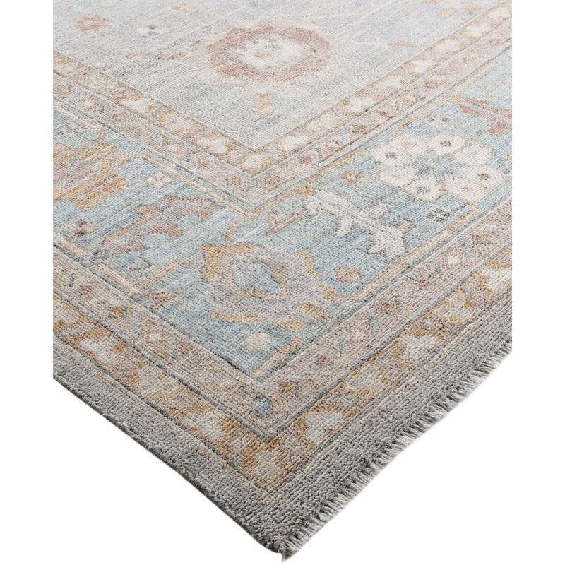 Oushak One-of-a-Kind Hand-Knotted Area Rug - Gray - 8' 4" x 9' 10"