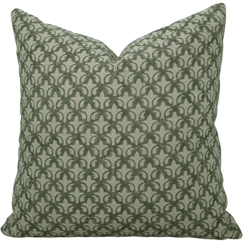 Linen Bohemian Block print pillow Cover Rajputana