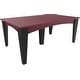 preview thumbnail 15 of 29, Poly Lumber Island Dining Table 44" x 72" - Cherrywood & Black