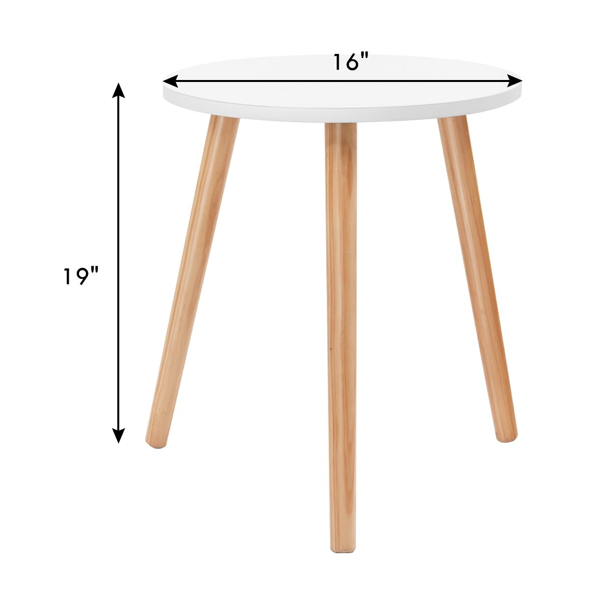 Shop Costway Modern Round Coffee Tea Side Sofa Table Living Room