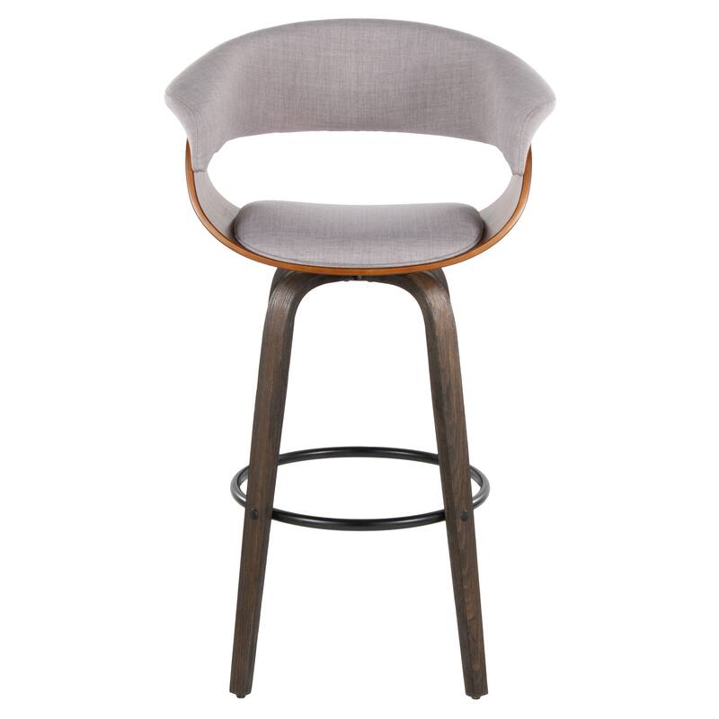 Carson Carrington Sauda 30" Fixed-Height Bar Stool with Bent Wood Legs (Set of 2)