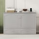 preview thumbnail 3 of 16, Queen Size Murphy Bed Wall Bed w/ Drawer & Sockets & USB Ports
