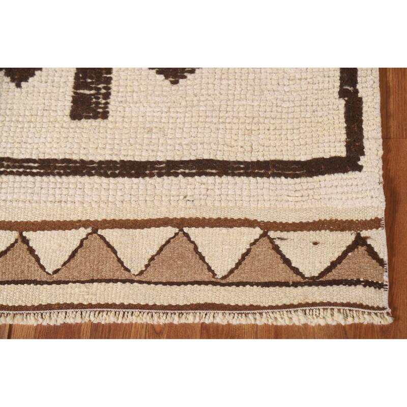 Vegetable Dye Anatolian Turkish Runner Rug Handmade Wool Carpet - 3'1"x 12'2"