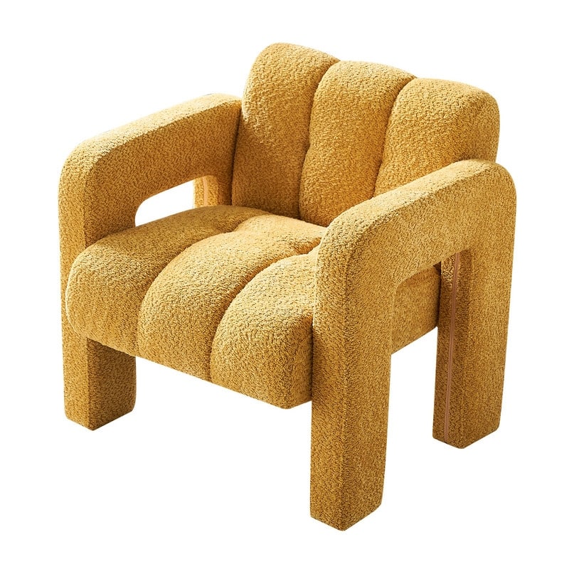 31.10" Wide Boucle Upholstered Accent Chair, Modern Comfy Single Lounge Armchair for Living Room, Bedroom, Apartment