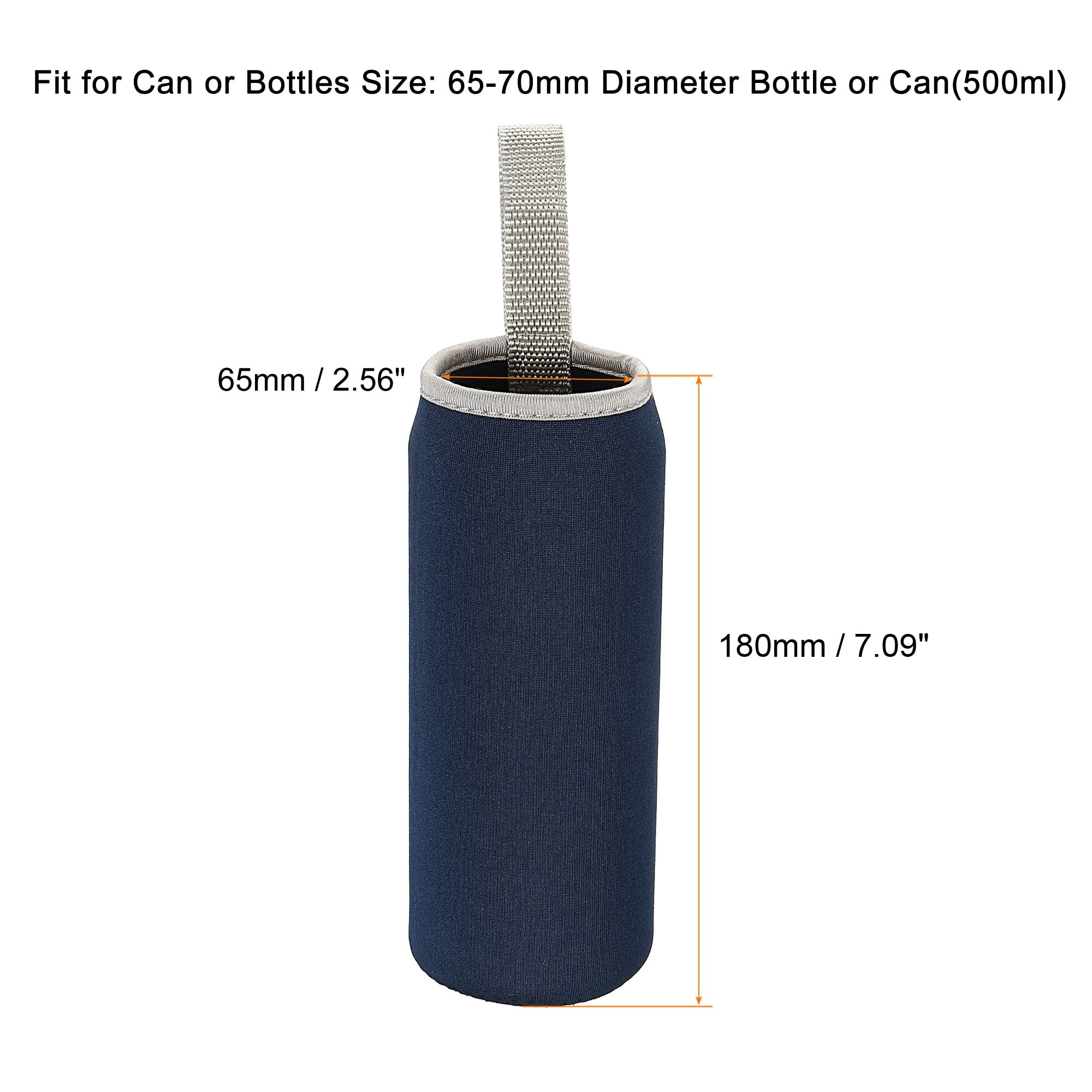Water Bottle Sleeve Neoprene Carrier Insulated Non Slip Protective Glass Bottles Cover with Strap for Cool or Hot Drinks