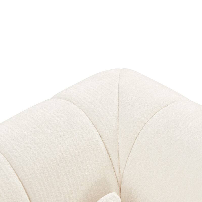 145.5" 4 Pieces Modular Full-Compressed Polyester Upholstered Sectional Sofa