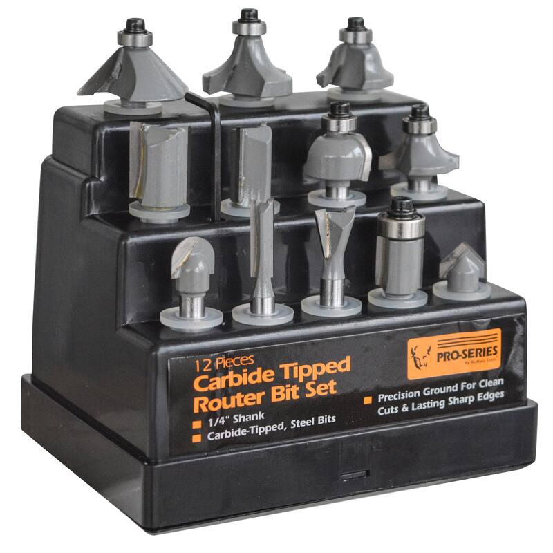 12 Piece Router Bit Set - 6"Lx4.74"Wx3.5"H