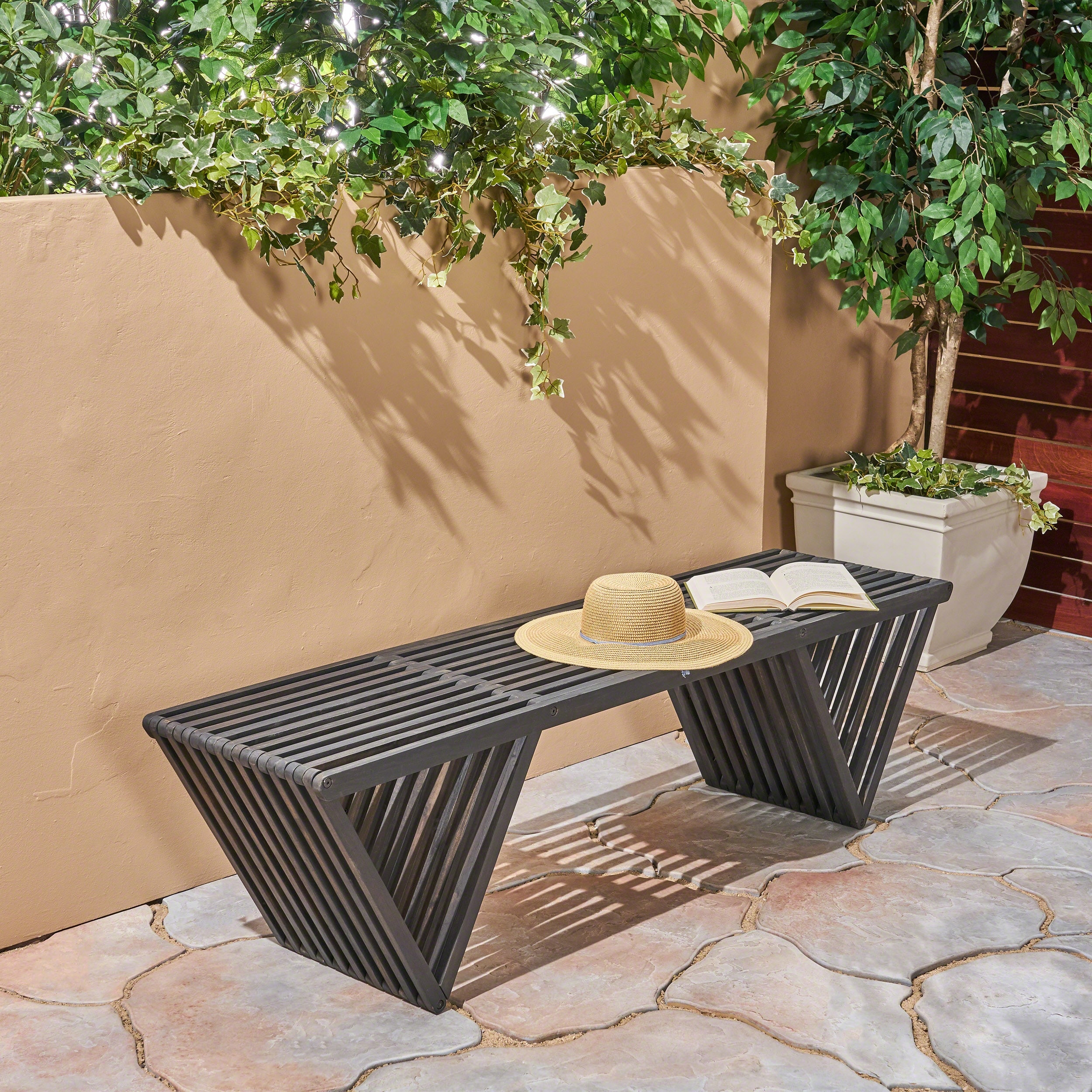 Chic Wooden Bench Outdoor Bench Accent Bench Leisure Bench