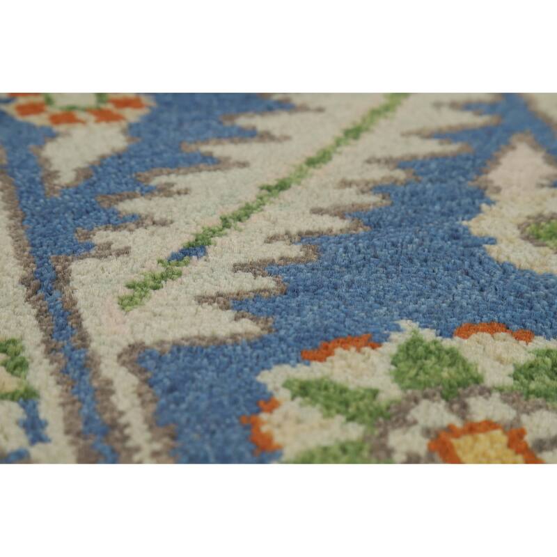 Hand Knotted Oriental 100% Wool Carpet Transitional All-Over Oranges & Rust Oushak Area Rug - 11' 11'' X 9' 0''