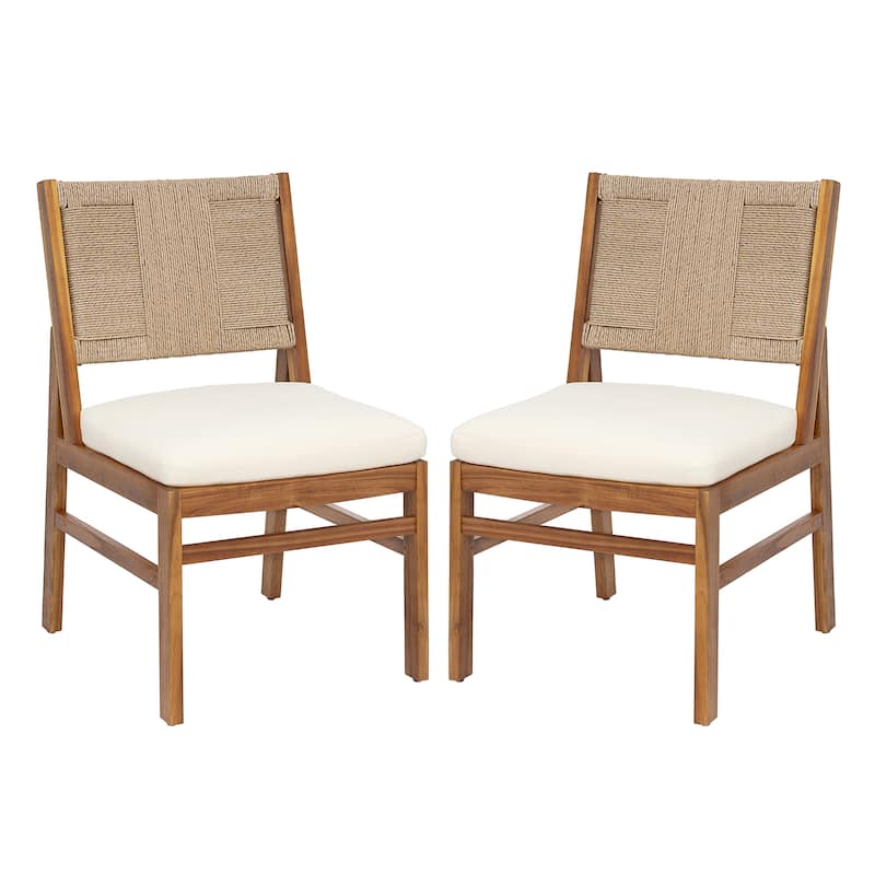 Christopher Knight Home - Outdoor Solid Wood Dining Set Options with Handwoven Wicker Chairs and Multiple Table Styles