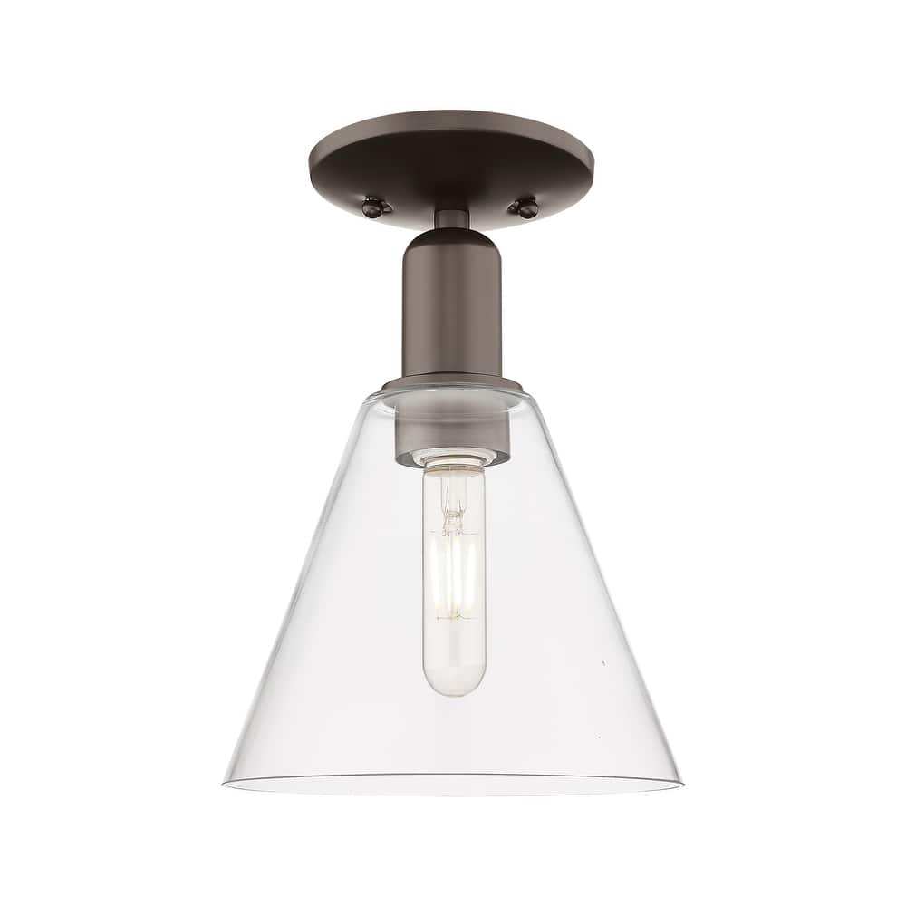 Innovations Lighting Endless Possibilities Arcadia - Berkshire Glass - 1 Light 8" Semi-Flush Mount